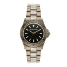 Michael Kors Everest MK9140 men's black dial beige gold stainless steel watch front view