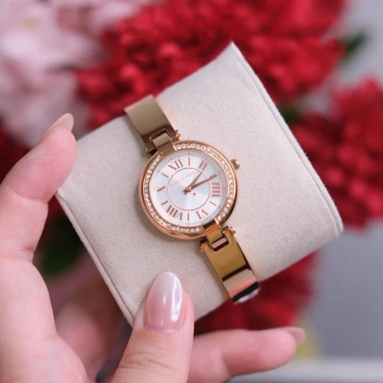 Michael Kors MKO1111 luxury women's rose gold wristwatch