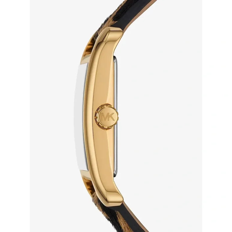 Michael Kors MKO1115 leopard print strap watch