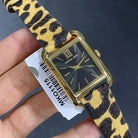 Michael Kors MKO1115 luxury women's wristwatch with calf hair strap