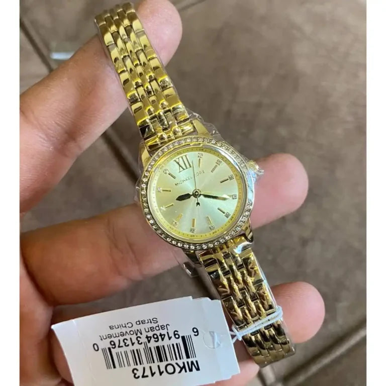 Michael Kors MKO1173 elegant gold tone fashion wristwatch