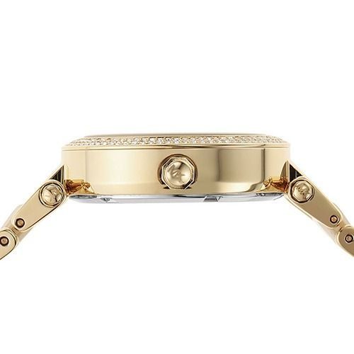 Side profile of Michael Kors Parker MK6831 gold stainless steel watch