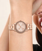 Michael Kors elegant rose gold stainless steel watch