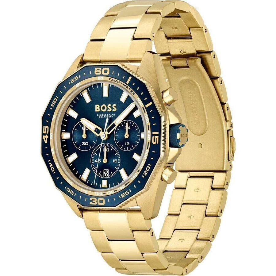 BOSS Energy Gold/Blue Chronograph Quartz HB1513973 – Men’s Watch - Luxverse