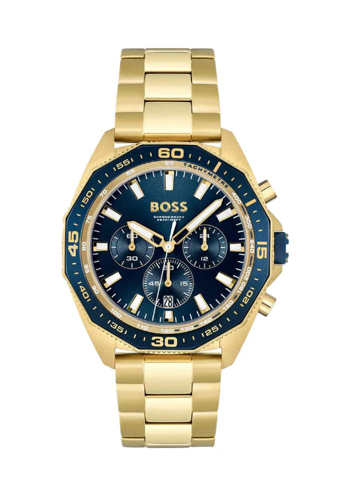 BOSS Energy Gold/Blue Chronograph Quartz HB1513973 – Men’s Watch - Luxverse