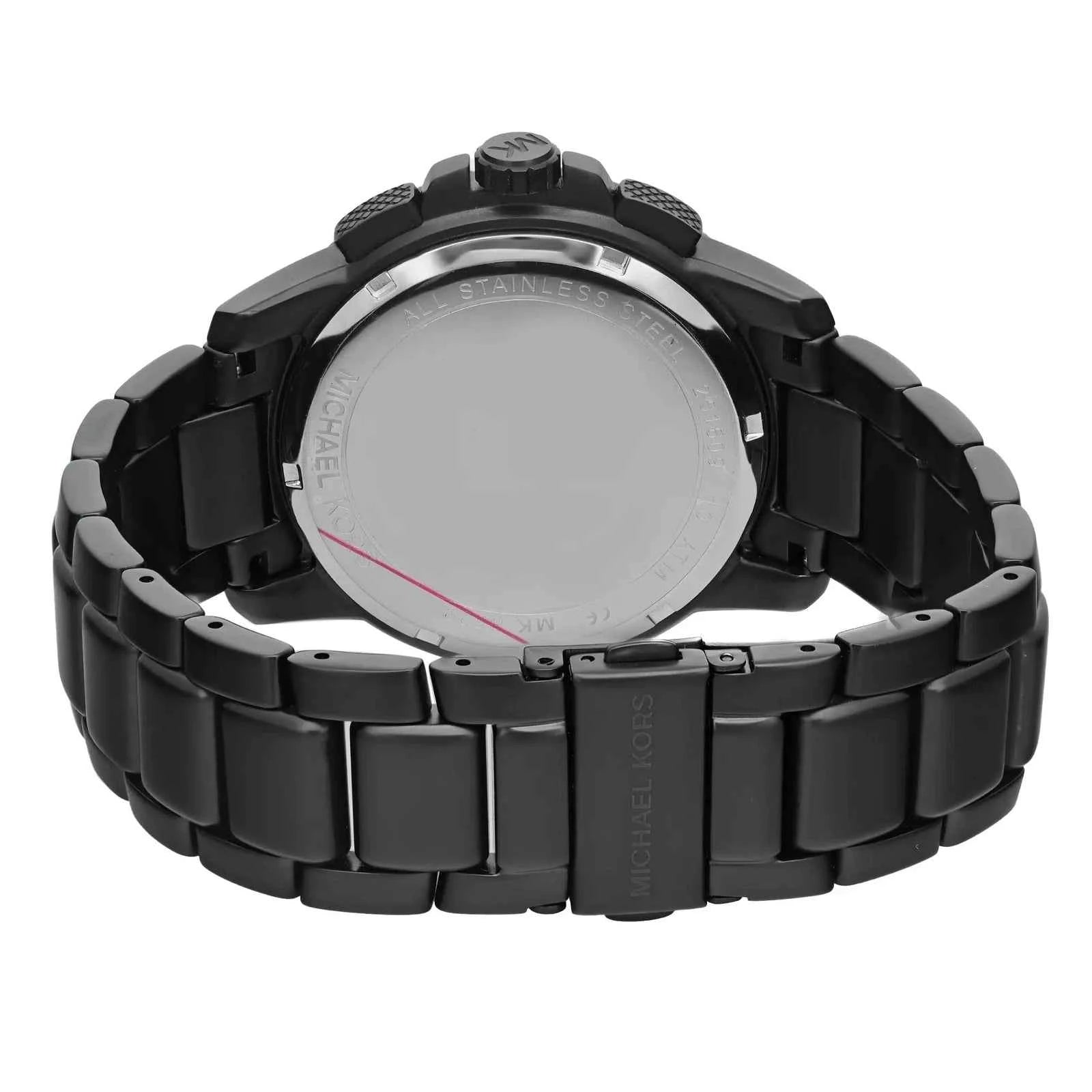 Michael Kors Ryker MK8529 Men's Black Dial Black Stainless Steel Chronograph Watch