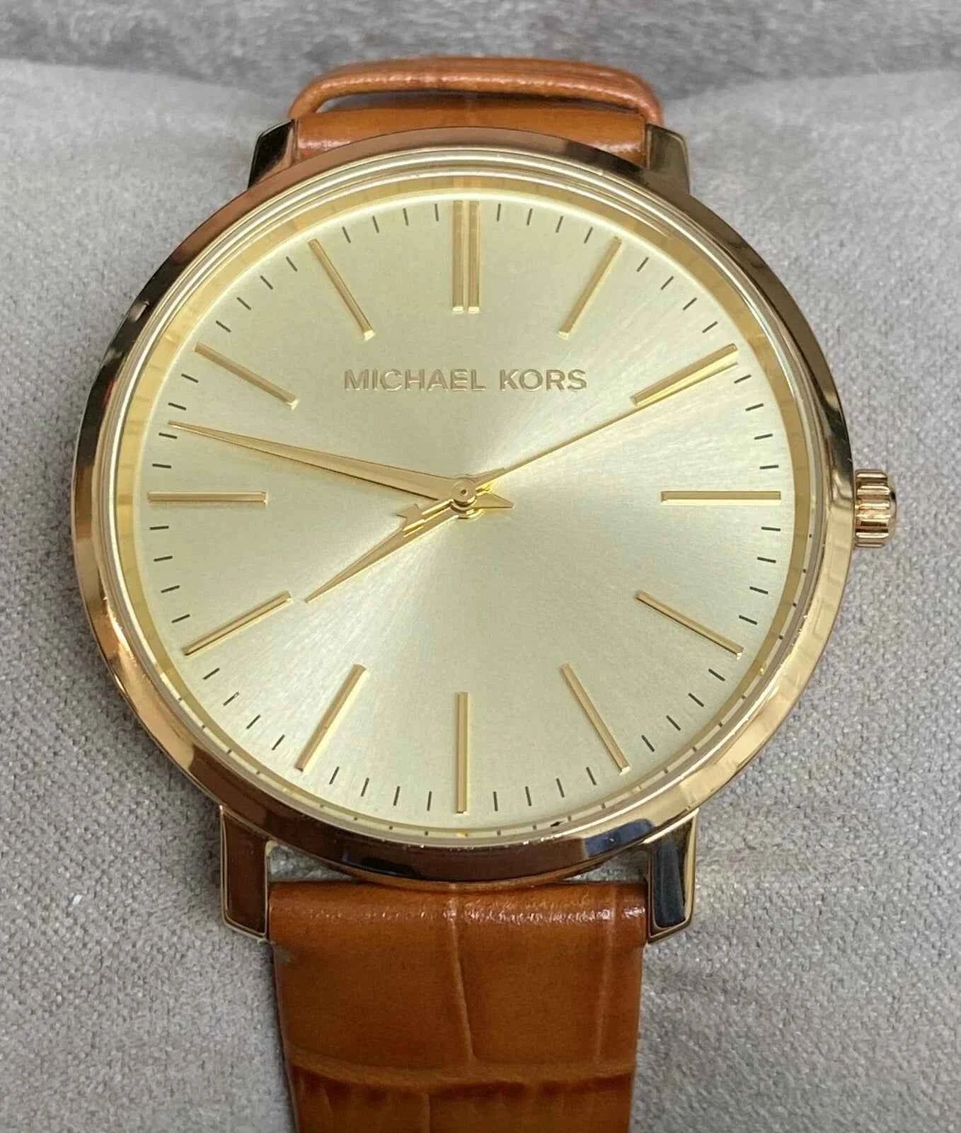 Michael Kors Jaryn MK2496 Women's Gold Dial Brown Leather Watch