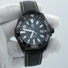 Side profile of TAG Heuer Aquaracer DLC titanium case