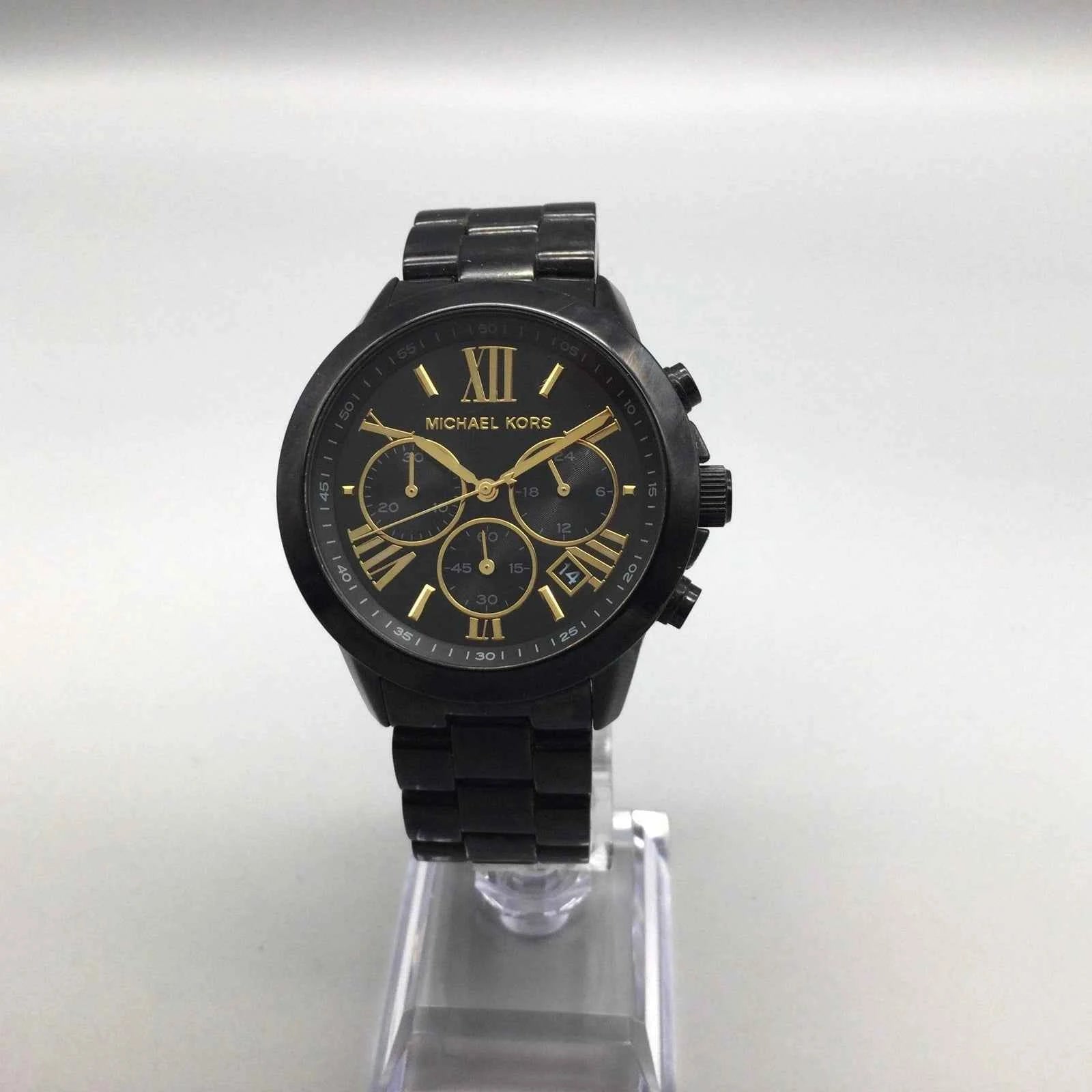 Michael Kors Mini Brecken MK6302 Women's Black Chronograph Stainless Steel Watch