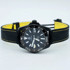 TAG Heuer Aquaracer black nylon strap and folding clasp detail