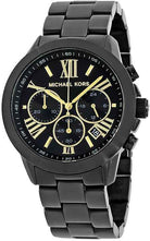 Michael Kors Mini Brecken MK6302 Women's Black Chronograph Stainless Steel Watch