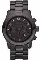 Michael Kors Runway MK8157 Men's Black Dial Black Stainless Steel Chronograph Watch