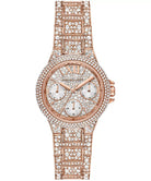 Michael Kors Camille MK6997 women's rose gold crystal multifunction watch front view