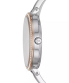 Side profile of Michael Kors Jaryn MK4546 silver stainless steel watch