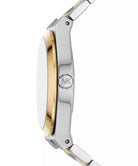 Michael Kors Lennox MK7464 Women's Silver Sunray Dial Two-Tone Stainless Steel Watch
