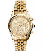 Michael Kors Lexington MK7377 Women's Gold Chronograph Gold Stainless Steel Watch