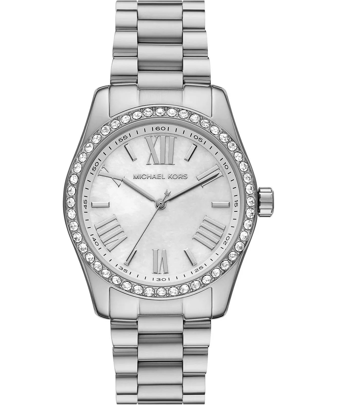 Michael Kors Lexington Pavé MK1087SET women's mother-of-pearl dial watch gift set front view