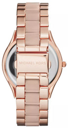 Michael Kors MK4294 rose gold case with brown leather strap
