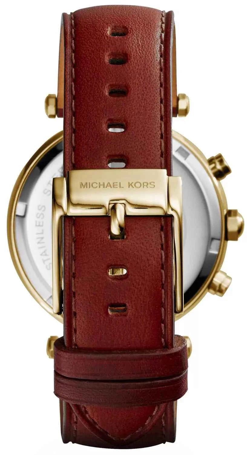 Michael Kors Parker MK2249 Women's Champagne Dial Brown Leather Watch