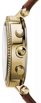 Michael Kors Parker MK2249 Women's Champagne Dial Brown Leather Watch