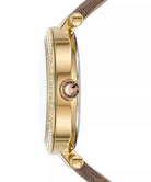 Michael Kors Parker MK2973 Women's Gold Dial Brown PVC Watch