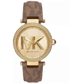 Michael Kors Parker MK2973 Women's Gold Dial Brown PVC Watch
