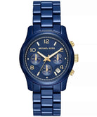 Michael Kors Runway Chronograph MK7332 Women's Navy Blue Stainless Steel Watch