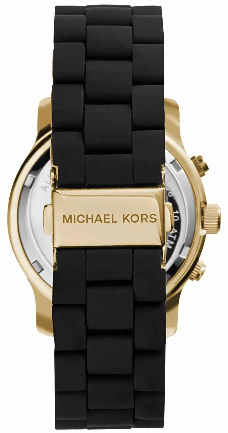 Michael Kors Runway MK5191 Women's Black Silicone Strap Watch