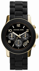 Michael Kors Runway MK5191 Women's Black Silicone Strap Watch