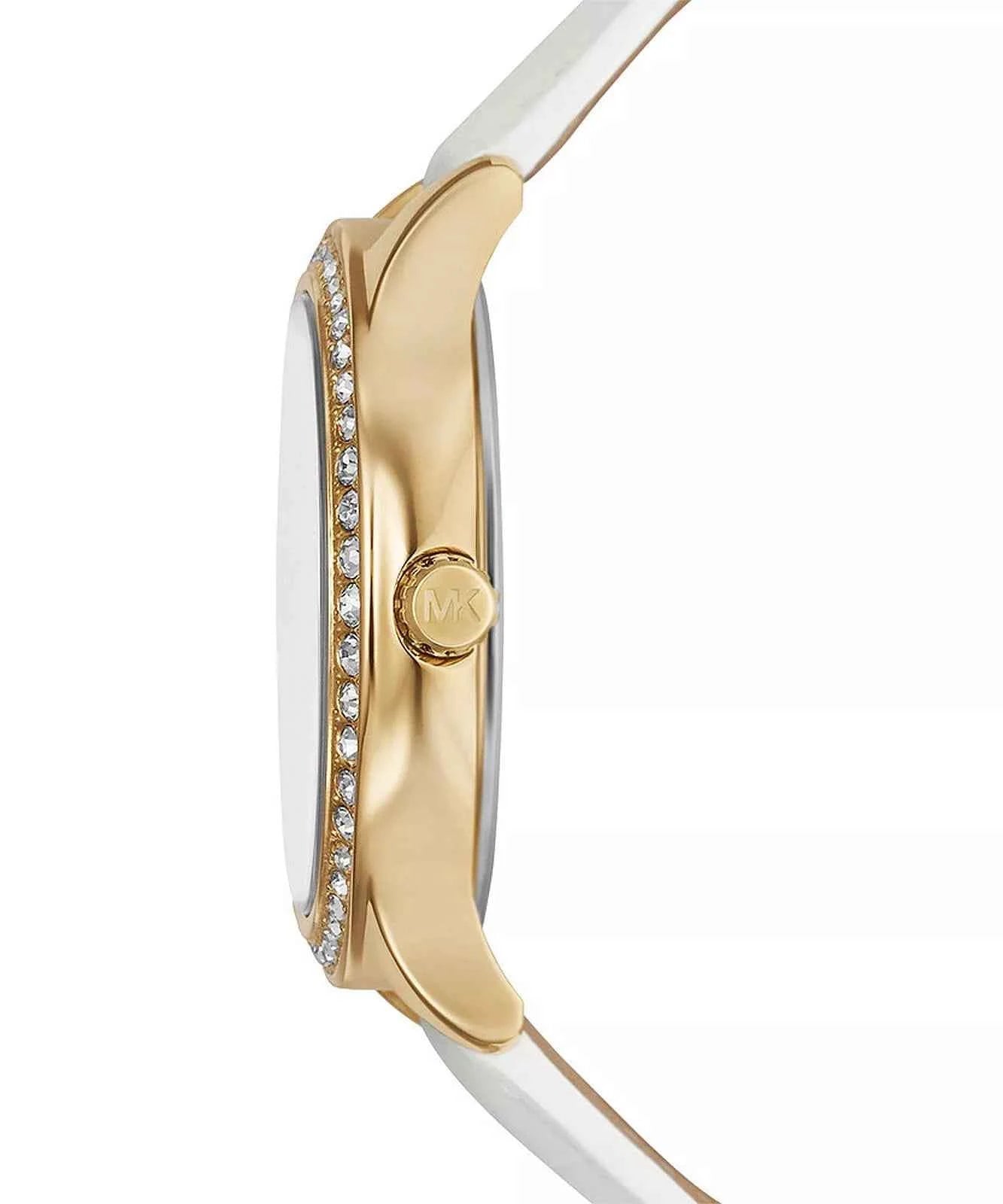 Michael Kors Sage MK4818 Women's White Leather Strap Watch