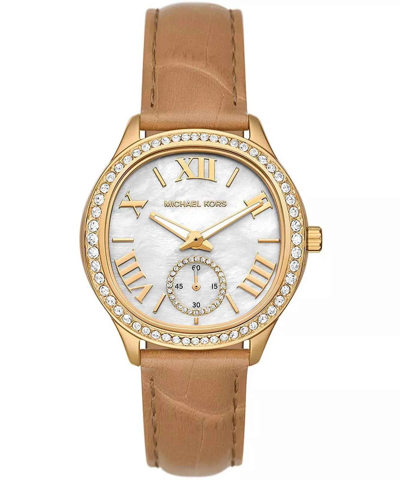 Michael Kors Sage MK4819 Women's Brown Leather Strap Watch