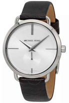 Michael Kors MK2658 Women's White Dial Black Leather Watch