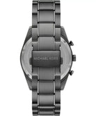 Back case of Michael Kors MK9111 quartz chronograph gray bracelet wristwatch