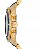 Side profile of Michael Kors Everest MK8979 gold stainless steel men's watch