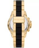 Back case of Michael Kors MK8979 quartz chronograph stainless steel wristwatch