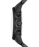Side profile of Michael Kors Hutton MK9089 black stainless steel men's watch