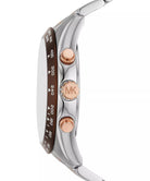 Side profile of Michael Kors Layton MK8913 silver stainless steel men's watch