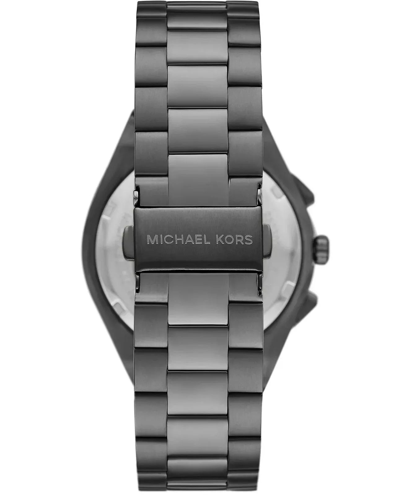 Back case of Michael Kors MK9118 quartz chronograph gray bracelet wristwatch