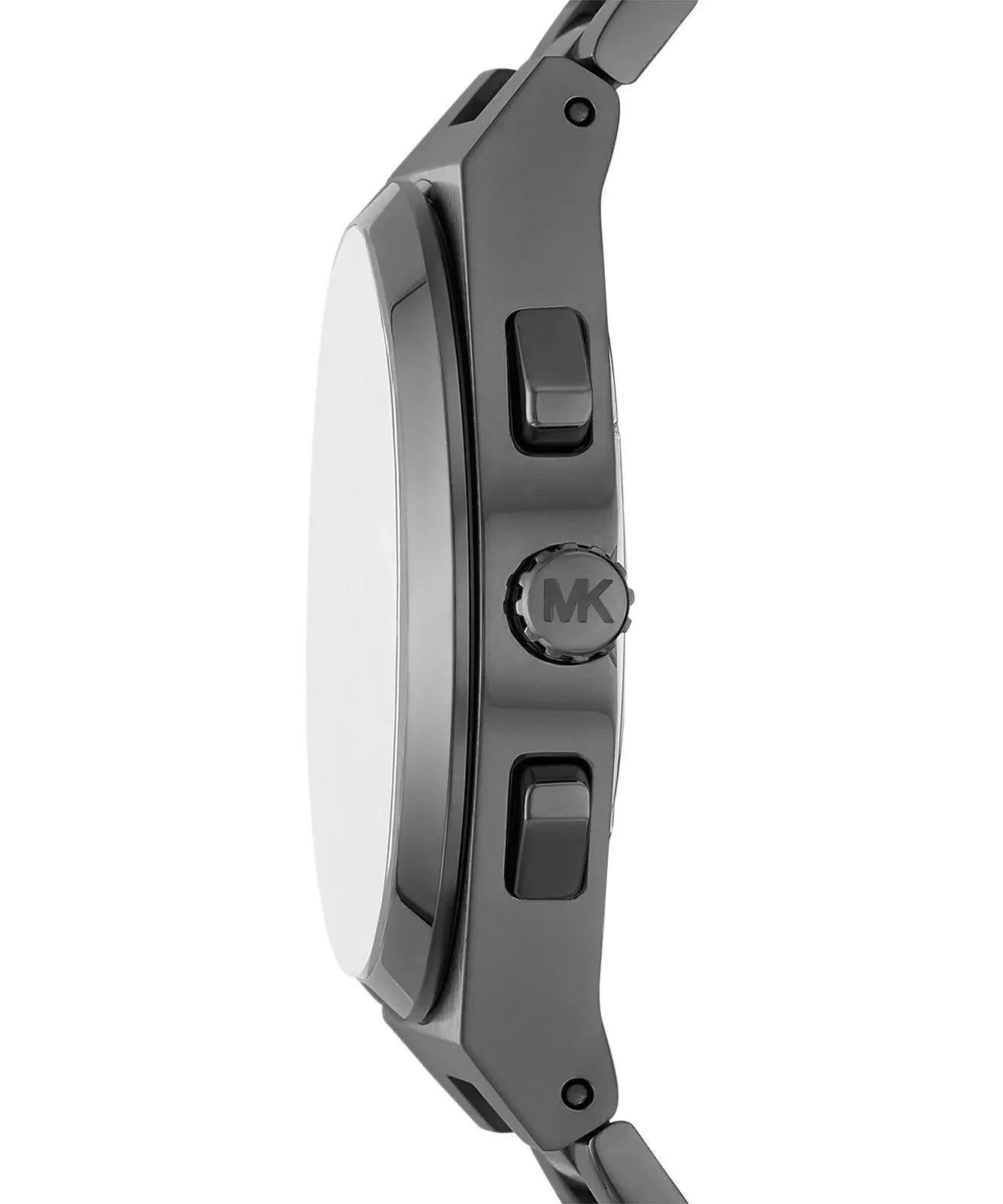 Side profile of Michael Kors Lennox MK9118 gray stainless steel men's watch