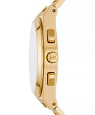 Side profile of Michael Kors Lennox MK9120 gold stainless steel men's watch