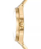 Side profile of Michael Kors Lennox MK8939 gold-tone stainless steel men's watch
