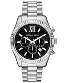 Michael Kors Lexington MK1091SET men's black dial chronograph watch gift set front view