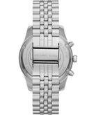 Back case of Michael Kors MK8789 quartz chronograph silver wristwatch
