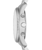Side profile of Michael Kors Lexington MK8789 silver aluminum men's watch