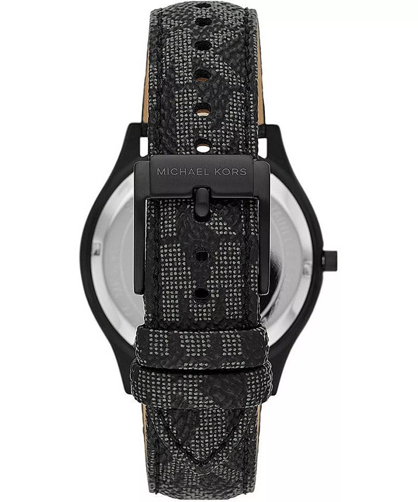 Back case of Michael Kors MK8908 quartz black PVC wristwatch