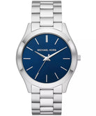 Michael Kors Slim Runway Gift Set MK1060SET men's navy blue dial stainless steel watch front view