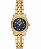 Michael Kors Petite Lexington MK4802 Women's Blue Dial Stainless Steel Watch