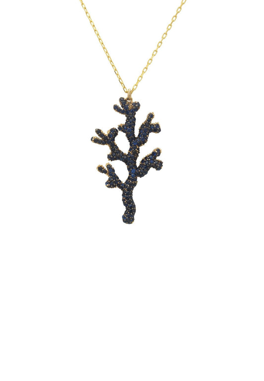 Coral Reef Necklace Blue CZ - Luxverse