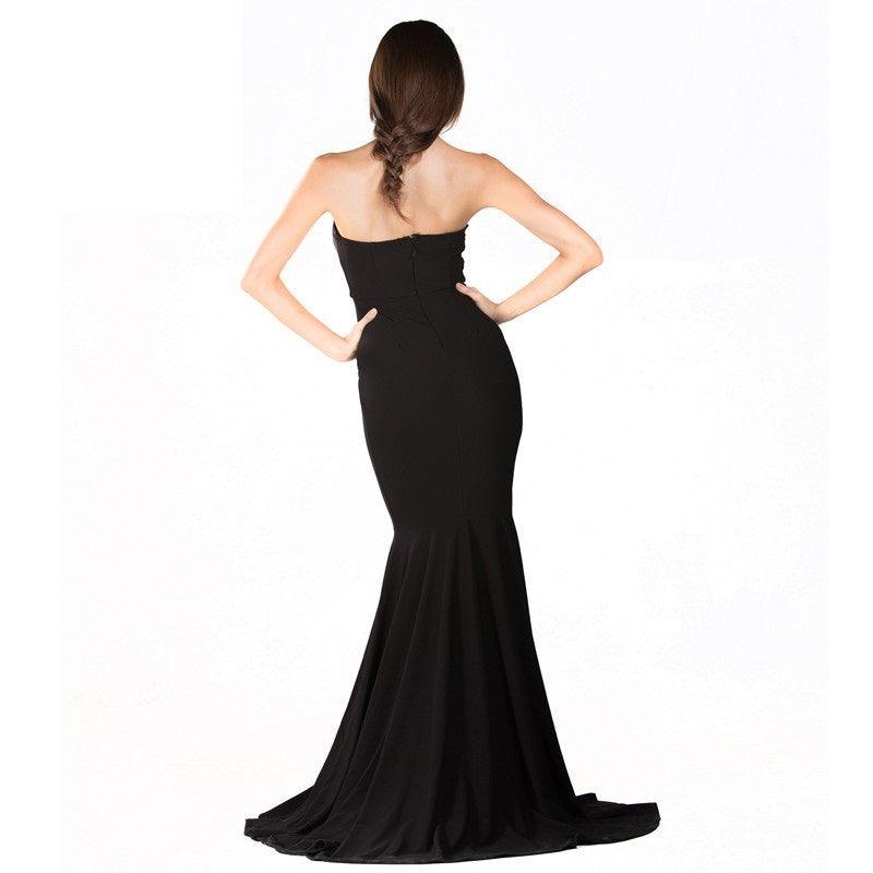 Evelyn Belluci Black Mermaid Dress - Luxverse