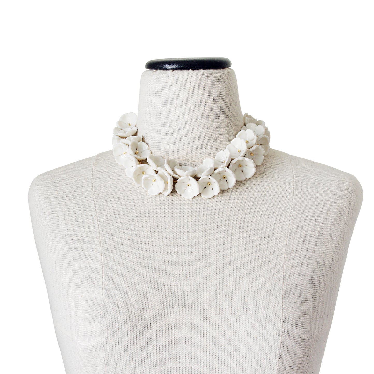 Porcelain Plum Blossom Cluster Necklace